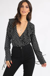 Polka Dot V Bodysuit