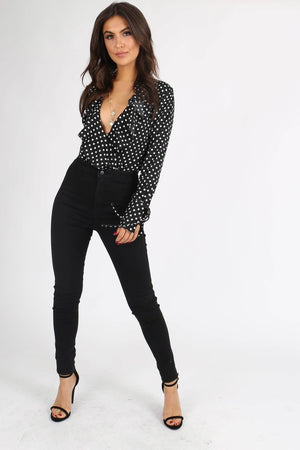 Polka Dot V Bodysuit
