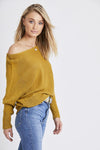 Vias Mustard Knit Top