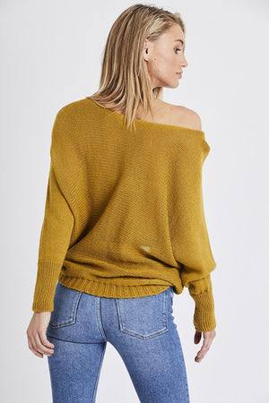 Vias Mustard Knit Top