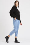 Faye Black Cable Knit Jumper