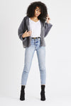 Olivia Grey Hooded Jacket