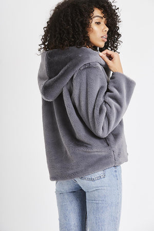 Olivia Grey Hooded Jacket