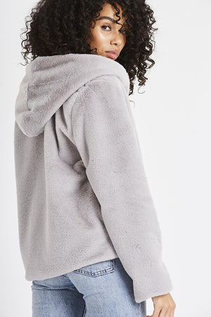 Olivia Light Grey Hooded Jacket