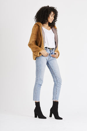 Olivia Camel Hooded Jacket