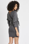 Grey Knot Front Dress