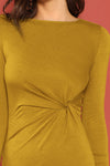 Jess Twist Front Split Long Dress