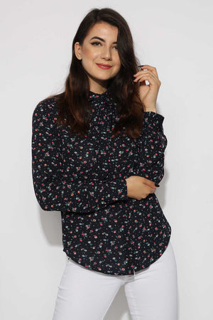 Floral Bow Tie Shirt