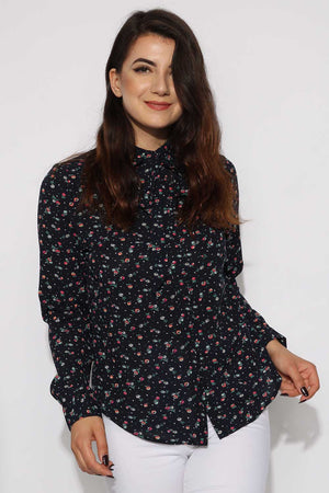 Floral Bow Tie Shirt