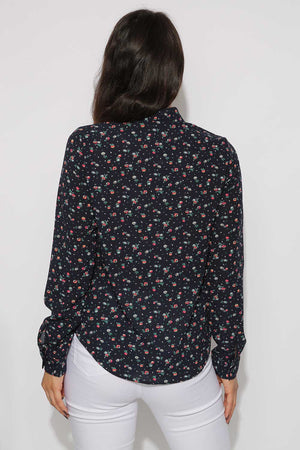 Floral Bow Tie Shirt