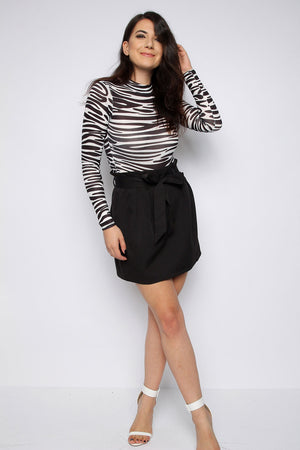 Zebra Striped Bodysuit