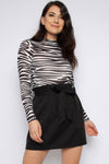 Zebra Striped Bodysuit