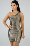 Faye Metallic Mini Dress