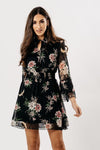 Floral Tie Sheer Dress