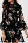 Floral Tie Sheer Dress
