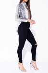 Kay's Snake Print Bodysuit