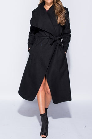 Bella Black Collar Coat