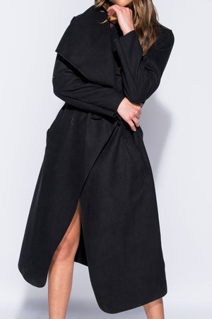 Bella Black Collar Coat