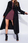 Bella Black Collar Coat