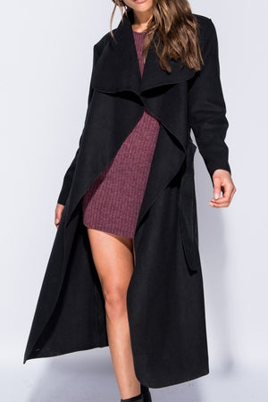 Bella Black Collar Coat