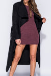 Bella Black Collar Coat