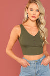Army Green Knit Tank Top
