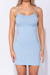 Powder Blue Bodycon Midi Dress
