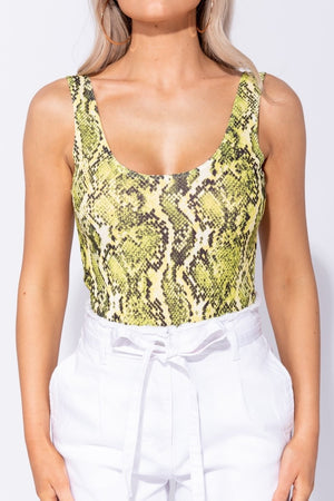 Snake Print Bodysuit