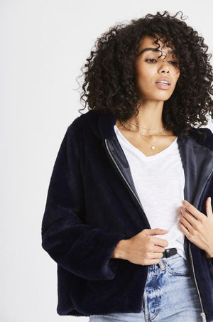 Ash Navy Hooded Jacket