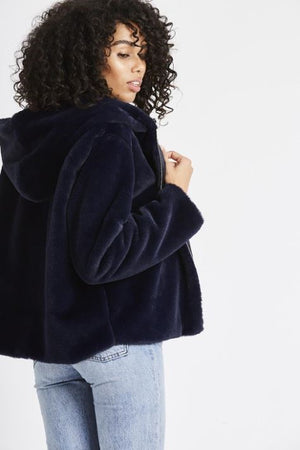 Ash Navy Hooded Jacket