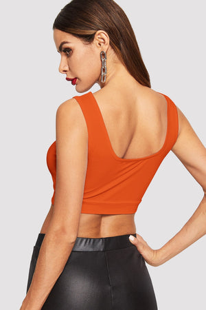 Neon Sporty Crop Tank Top