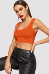 Neon Sporty Crop Tank Top