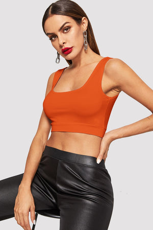 Neon Sporty Crop Tank Top