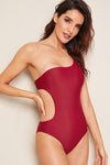 Mia One Shoulder Red Swimsuit