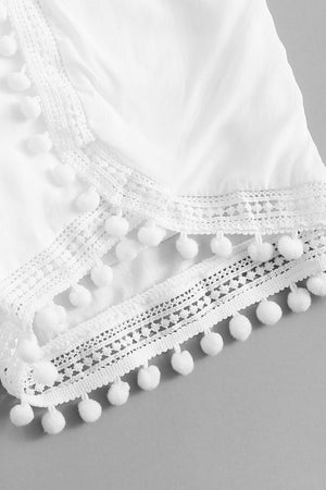 White Pom Pom Co-ord Set
