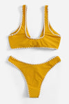 Mara Mustard Knot Tie Bikini Set
