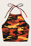 Ceri Camouflage Print Top