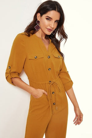 Elsa Ginger Drawstring Jumpsuit