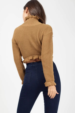 Amber Ruffle Knitted Jumper