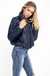 Emily K Padded Puffer Jacket- Navy