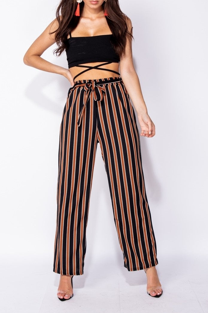 Alice Striped Wide Leg Trousers