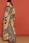 Sian Scarf Print Long Dress
