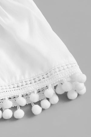 White Pom Pom Co-ord Set