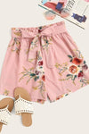 Nyla Floral Print Pink Shorts