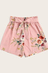 Nyla Floral Print Pink Shorts
