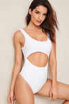 Becki Cut Out White Swimsuit