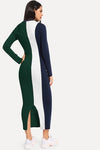 Striped Bodycon Maxi Dress