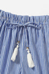 Ria Vertical Striped Shorts Blue