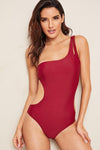 Mia One Shoulder Red Swimsuit