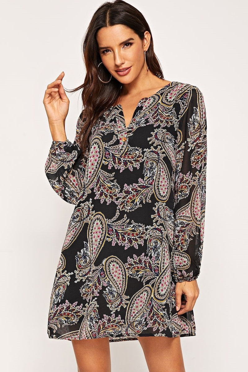 Karen Black Print Dress